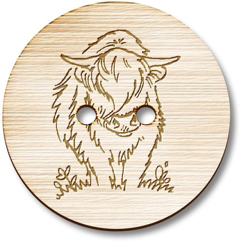 Highland cow wooden sewing - 'highland, cow'