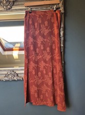 Gorgeous side split orange long skirt by Disturbia, UK 12