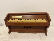 Vintage Crown Electronic Organ 1970s Wooded Mini *Works Well*