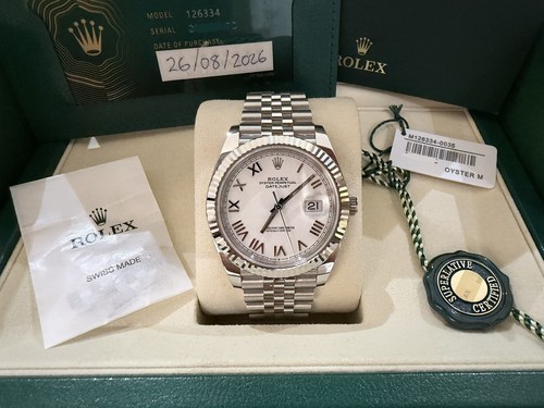 Rolex datejust white roman - rolex,