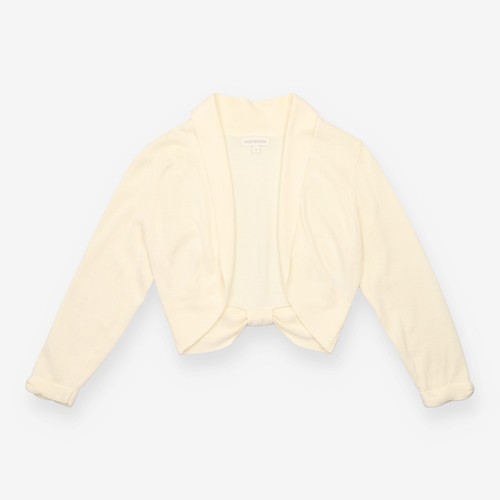 Monsoon cream cotton shrug bow - cotton,