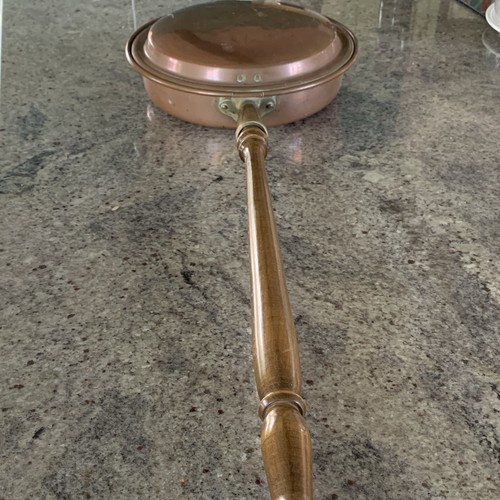 Copper bed pan with long - copper,