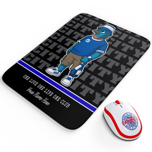Personalised cardiff mouse - mouse, mat
