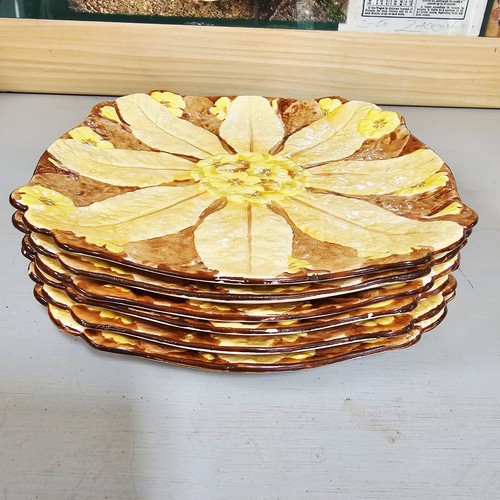 Set six rubian art pottery - set, of