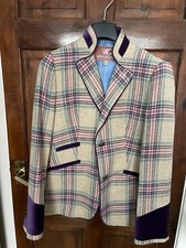 Welligogs Ladies Ascot Cream Tea Wool Tweed Jacket Size 12 New with Tags