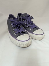 Converse Chuck Taylor All Star Plaid Gray Purple size 4 pumps trainers