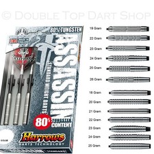 Harrows Assassin Tungsten Steel Tip Darts - Choose Knurled or Ringed Barrels