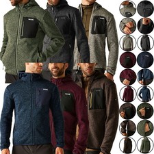 Regatta Mens Hooded Full Zip Marl Micro Fleece Anti Pill Jacket Warm Outdoor Top