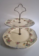 1930,s Floral Cake Stand Coronet Ware.