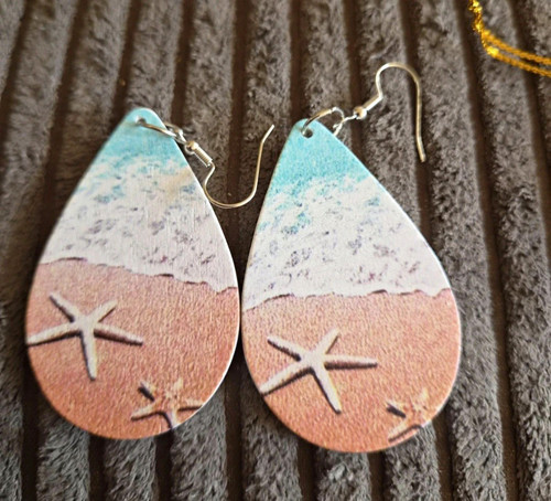 Beach starfish teardrop - beach,