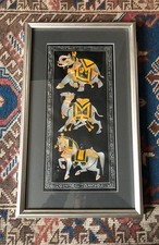 Elephant,Horse &Camel Hand Painted Indian Miniature Painting.