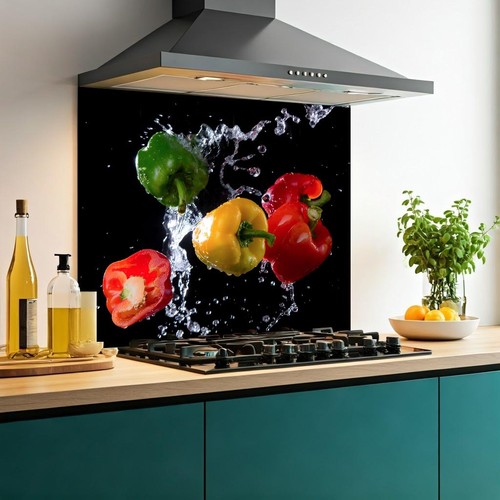 Printed glass kitchen - printed,