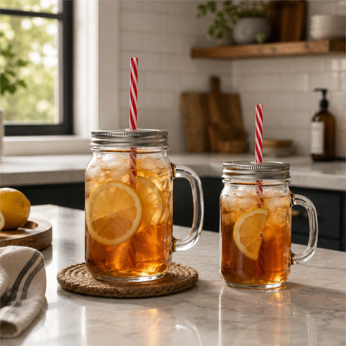 Mason drinking jar glasses - 4x,