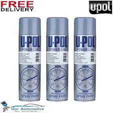 3 x U-POL Power Can Grey Primer Filler 500ml Aerosol Spray Cans UPOL Powercan