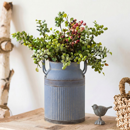 Metal vase shabby chic jug - metal,