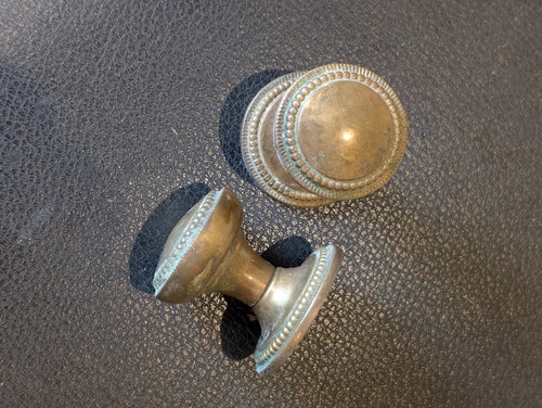 Pair vintage brass cupboard - pair,