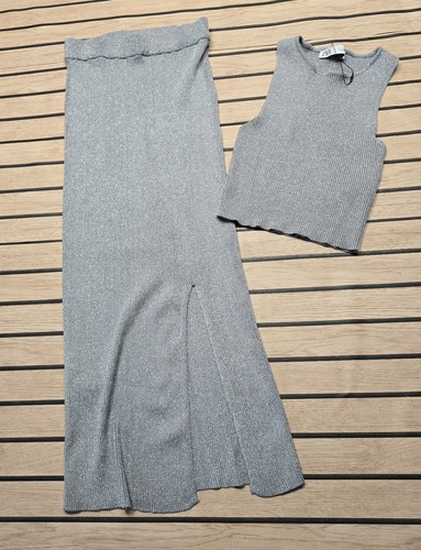 80l zara grey silver metallic - zara,