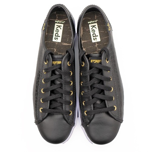 Black croc trainers keds - trainers,