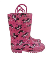 Girls Waterproof Wellington Boots Sparkle Wellies Unicorn SIZE 10 EU 28 INFANT