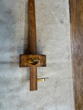 Vintage cutting gauge knife gauge with brass