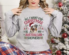 Xmas Sweatshirt Christmas Sweater Australian Shepherd Dog Gifts Xmas Jumper Day