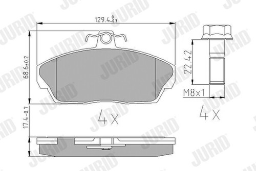 Jurid 573203j brake pad - 573203j,