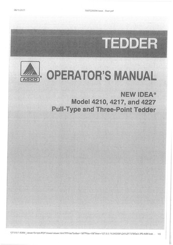 Agco new idea tedder - agco,