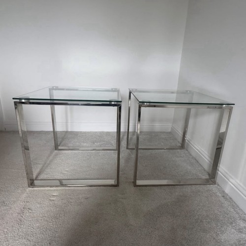 Glass and chrome side - and, tables