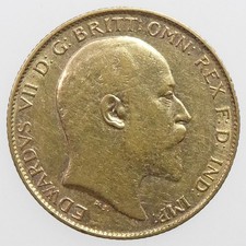 Edward VII Gold Half Sovereign with BP, 1907