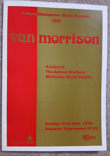 Van morrison concert programme - morrison,