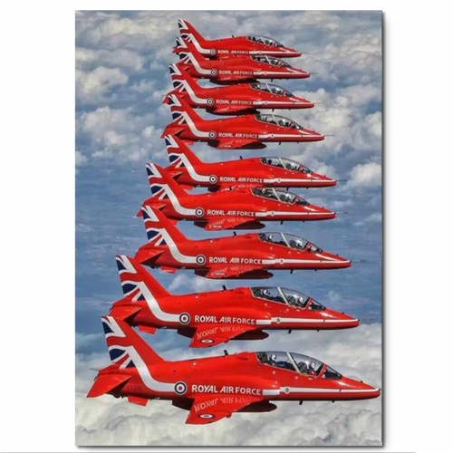 Red arrows flying formation - red,