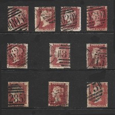 Penny red plates lot - s.g.43/44,