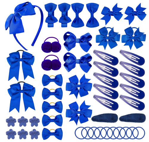 50pcs red blue girls school - red/blue,