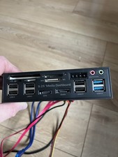 5.25" PC Front Panel Dashboard Media USB 3.0 Hub Audio Esata SATA Card Reader