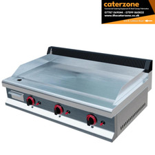 3 Burner Gas Griddle Chrome