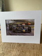 Mario Andretti JPS Lotus 1978 Dutch GP Mounted Michael Turner F1 Print Formula 1