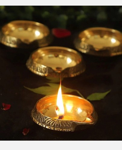 Brass diya oil lamp - diya,