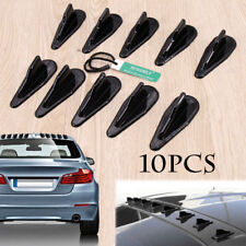 Latest Universal 10x ABS Black Roof Shark Fins Spoiler Wing Kit Vortex Generator