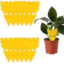 Sticky Fruit Fly Trap, 10 Pcs Yellow Sticky Insect Catcher for Indoor and Outdo