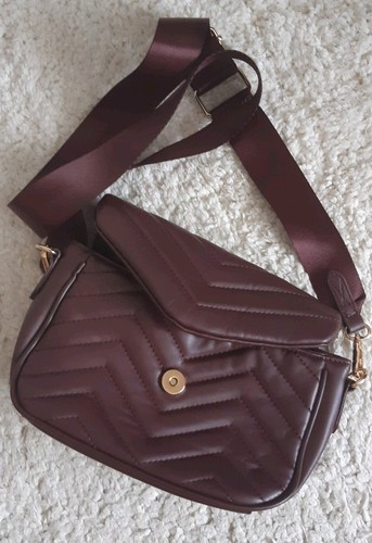 Burgundy cross body handbag - cross,