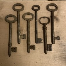 Old Keys Steampunk Art  Crafting Art Lot Of 6 Vintage Collectable Large Keys 