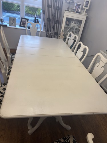 Shabby chic dining table with - shabby,