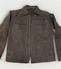 Mens Leather Jacket Echt Leder Real Pig Skin Leather Jacket Size 48