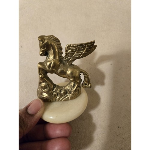 Small brass mythical horse - brass,