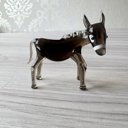 Miniature glass donkey - miniature,