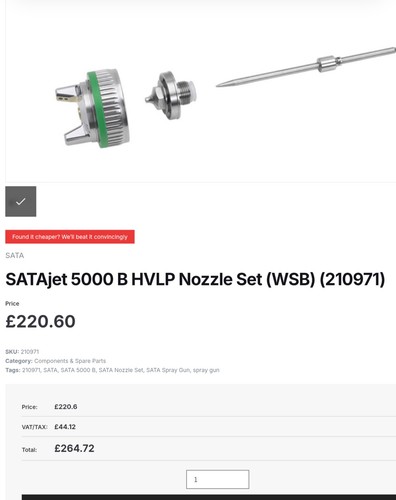 Satajet 5000 hvlp nozzle - 5000, b