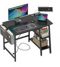 Black Computer Desk with USB