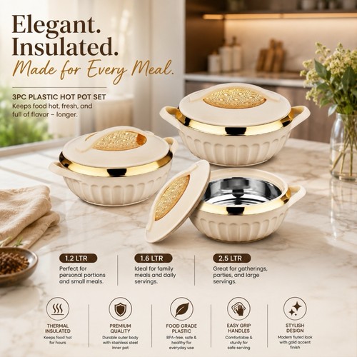 3pc plastic hot - hot, pot