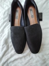 Ladies M&S Suede Lofa Shoes In Navy Blue Size 6 BNWT  