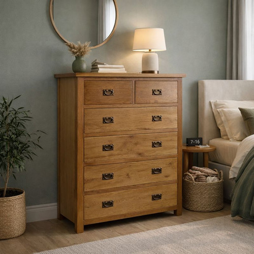 Oak chest drawers - oak, of